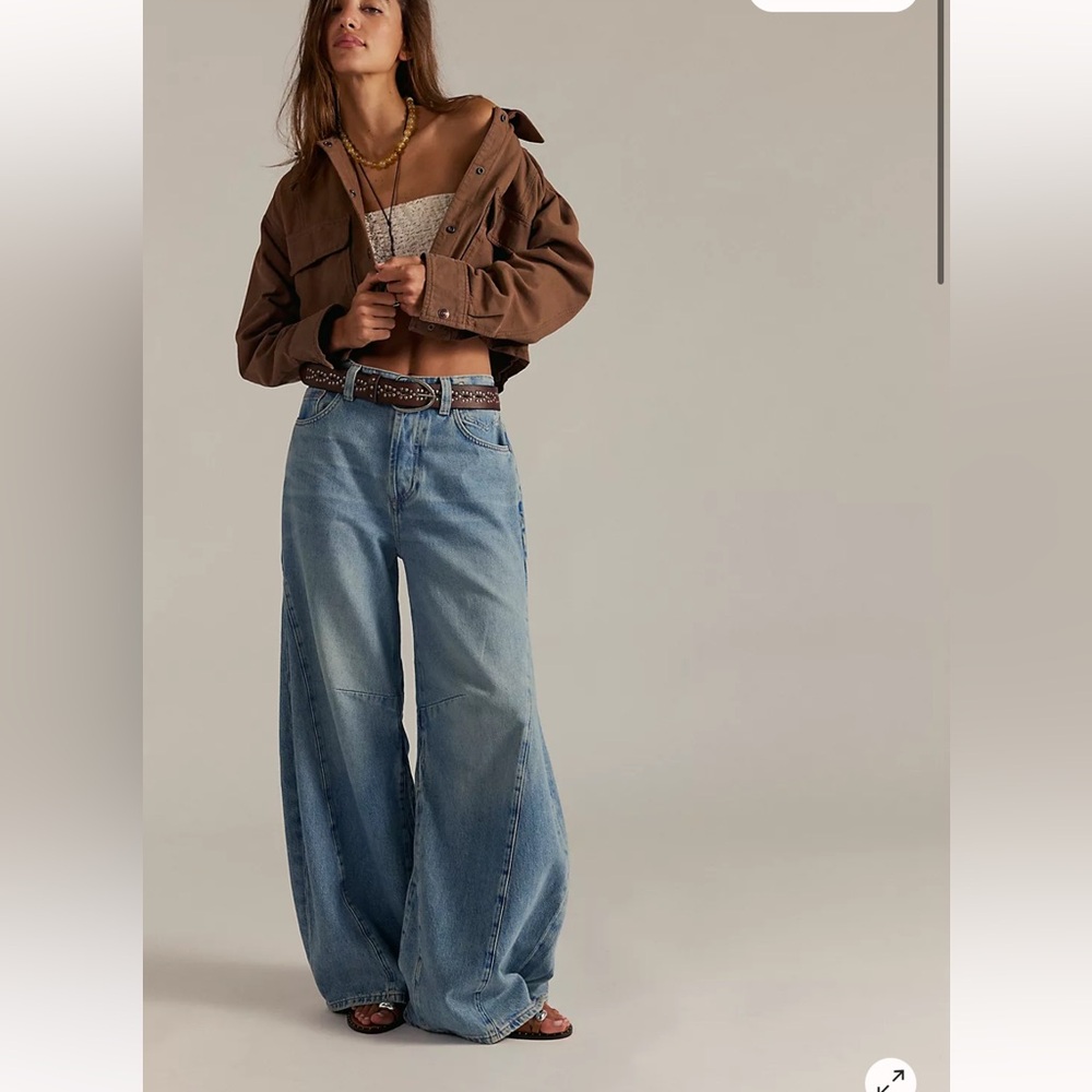 NWT Free People Eden Slouchy Wide-Leg Jeans